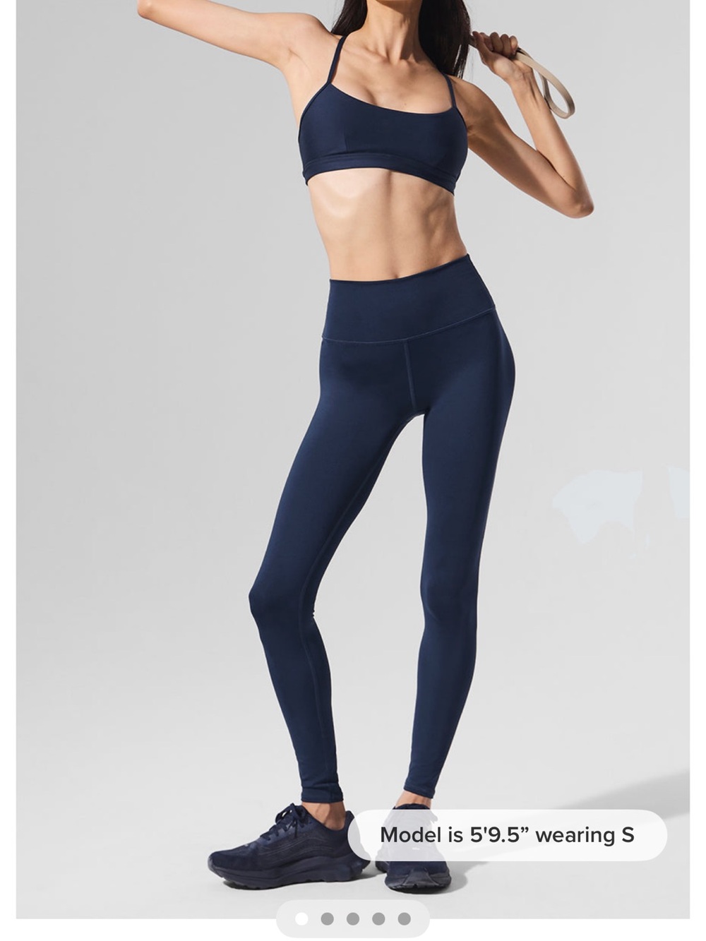 ALO High-Waist airlift Navy Leggings size medium NWT